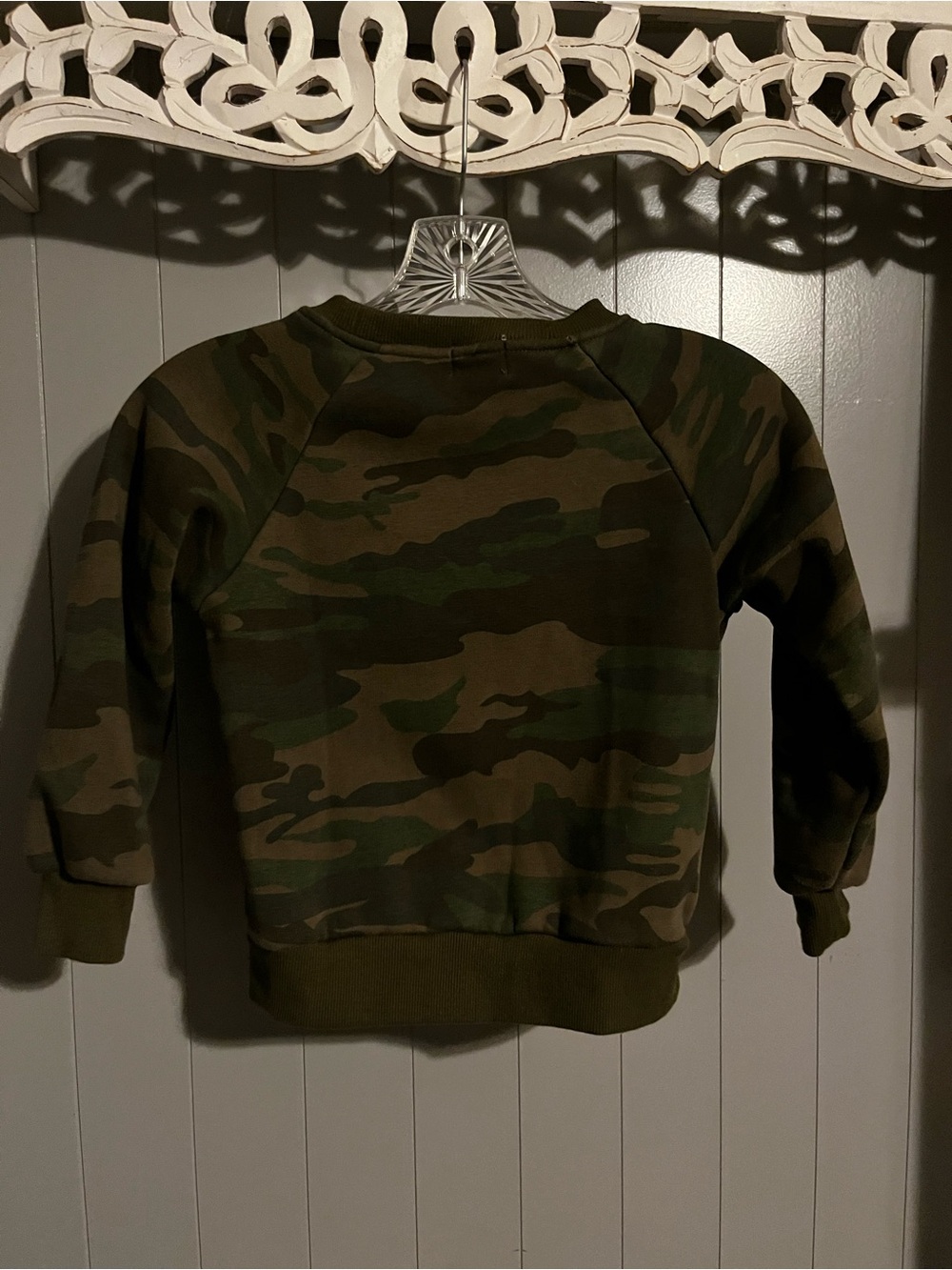 Lola The Boys Camo Smiley Emoji crewneck sweatshirt - Picture 2 of 3
